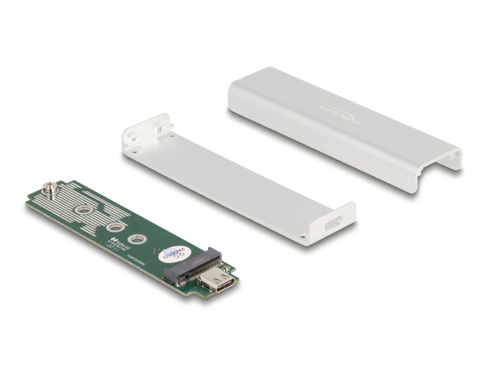 Delock Externes Gehäuse für M.2 NVMe PCIe SSD mit SuperSpeed USB 10 Gbps (USB 3.2 Gen 2) USB Type-C™ Buchse #3 
