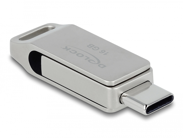 Delock USB 5 Gbps USB-C™ + Typ-A Speicherstick 16 GB - Metallgehäuse #3 