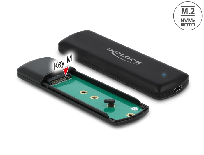 Delock Externes USB Type-C™ Combo Gehäuse für M.2 NVMe PCIe oder SATA SSD - werkzeugfrei #1 