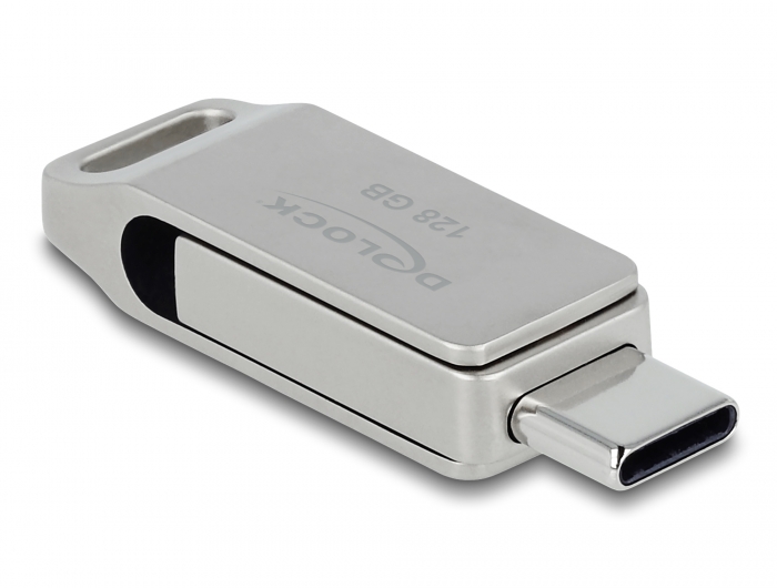Delock USB 5 Gbps USB-C™ + Typ-A Speicherstick 128 GB - Metallgehäuse #2 